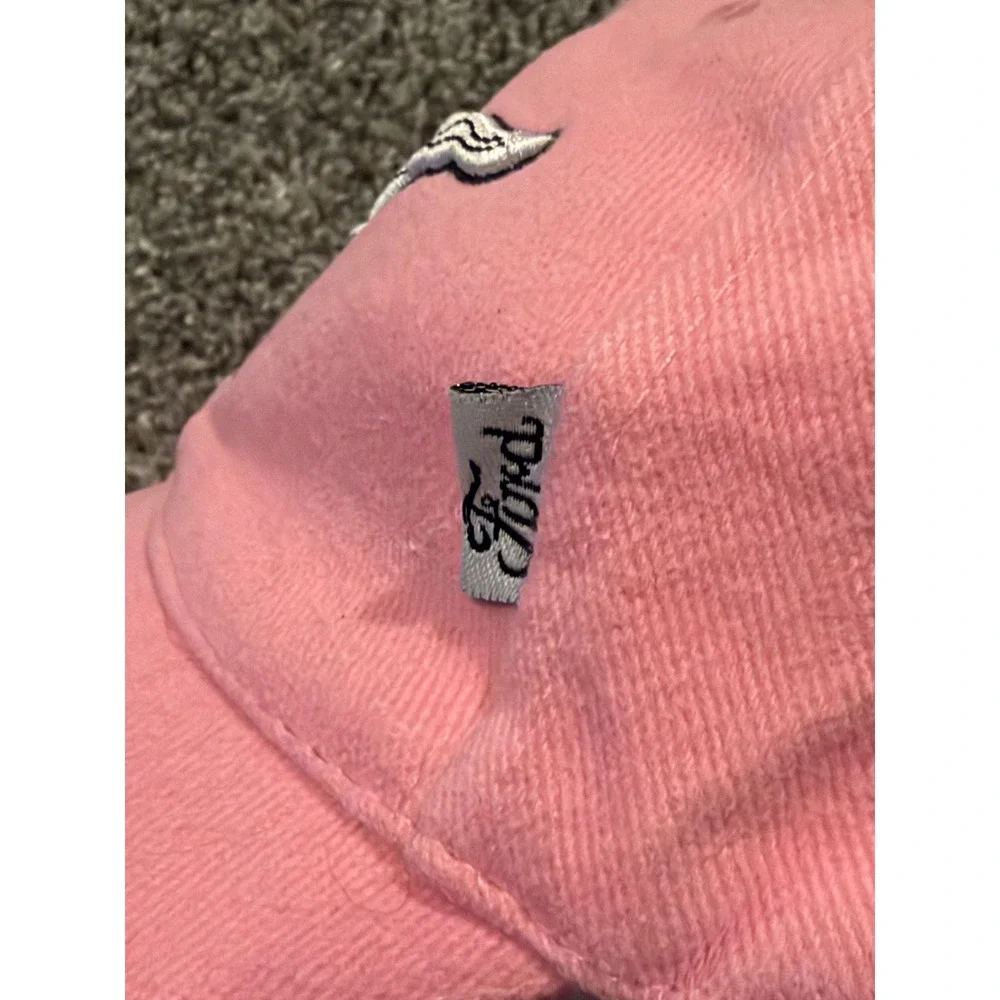 Ford Hat Womens OS Pink Mustang GT Baseball Cap Adjustable Logo Embroidered *